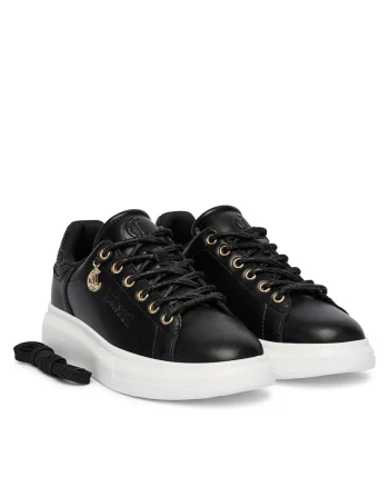 Adidasi dama,  piele naturala, negru,