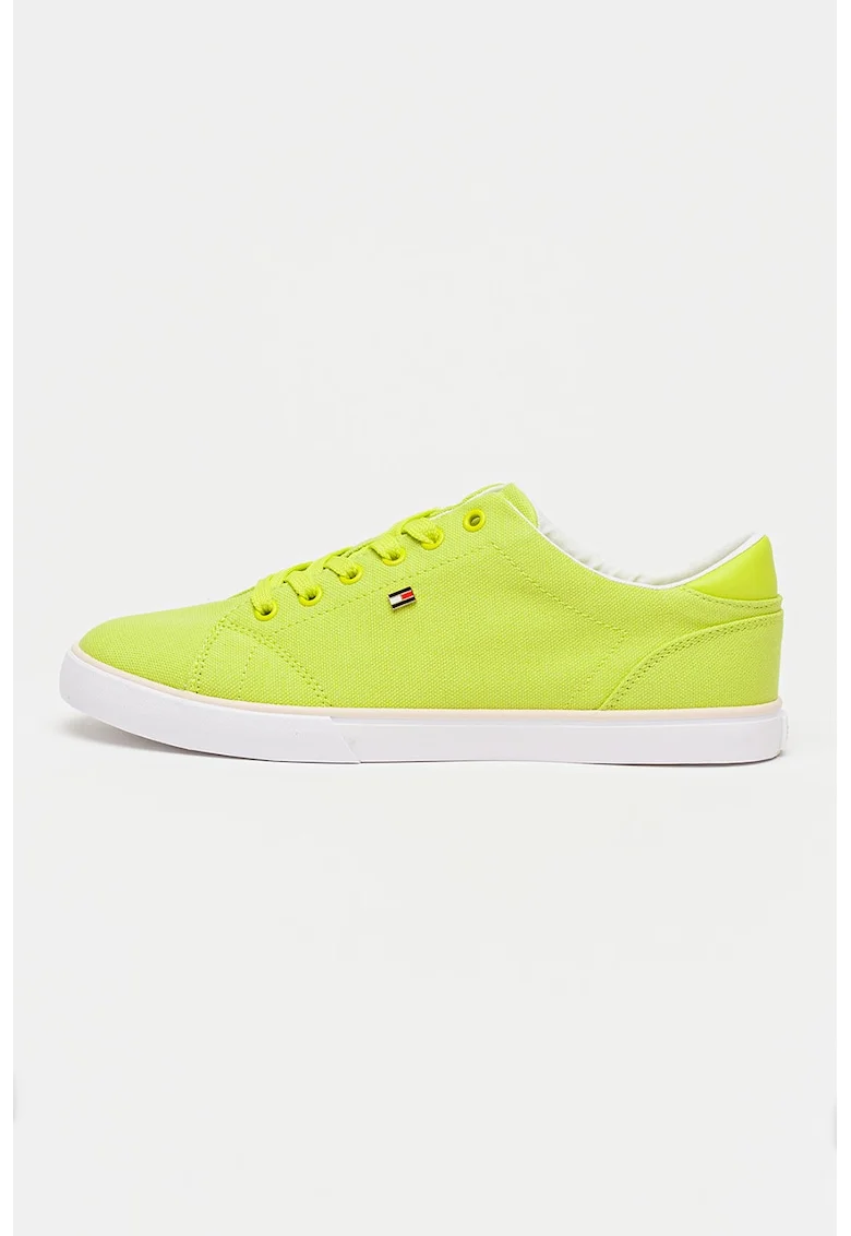Tenisi cu detaliu logo, Verde lime