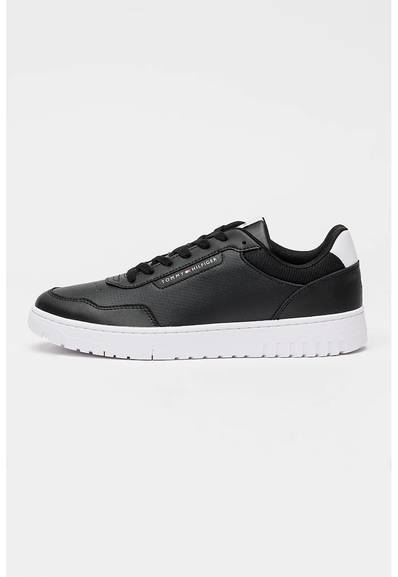 Pantofi sport cu segmente din piele, Negru