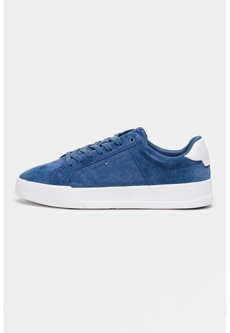 Pantofi sport Court din piele intoarsa, Albastru prafuit