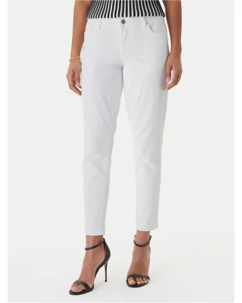 Blugi  pentru femei, slim fit, albi, Alb
