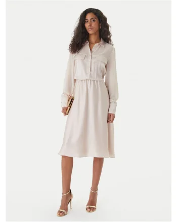 Rochie de zi  Ecru, poliester, fermoar, Ecru