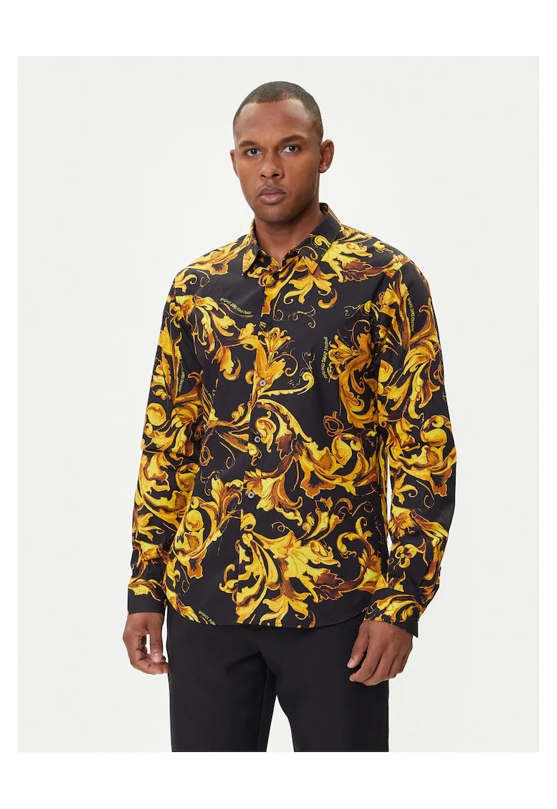 Camasa neagra bumbac Versace, Negru