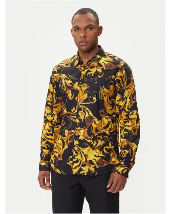 Camasa neagra bumbac Versace, Negru