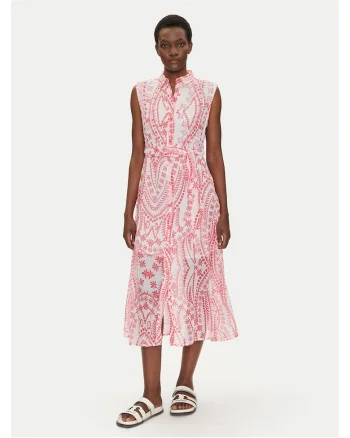 Rochie camasa Dama, iconica, Bumbac, Roz, Roz