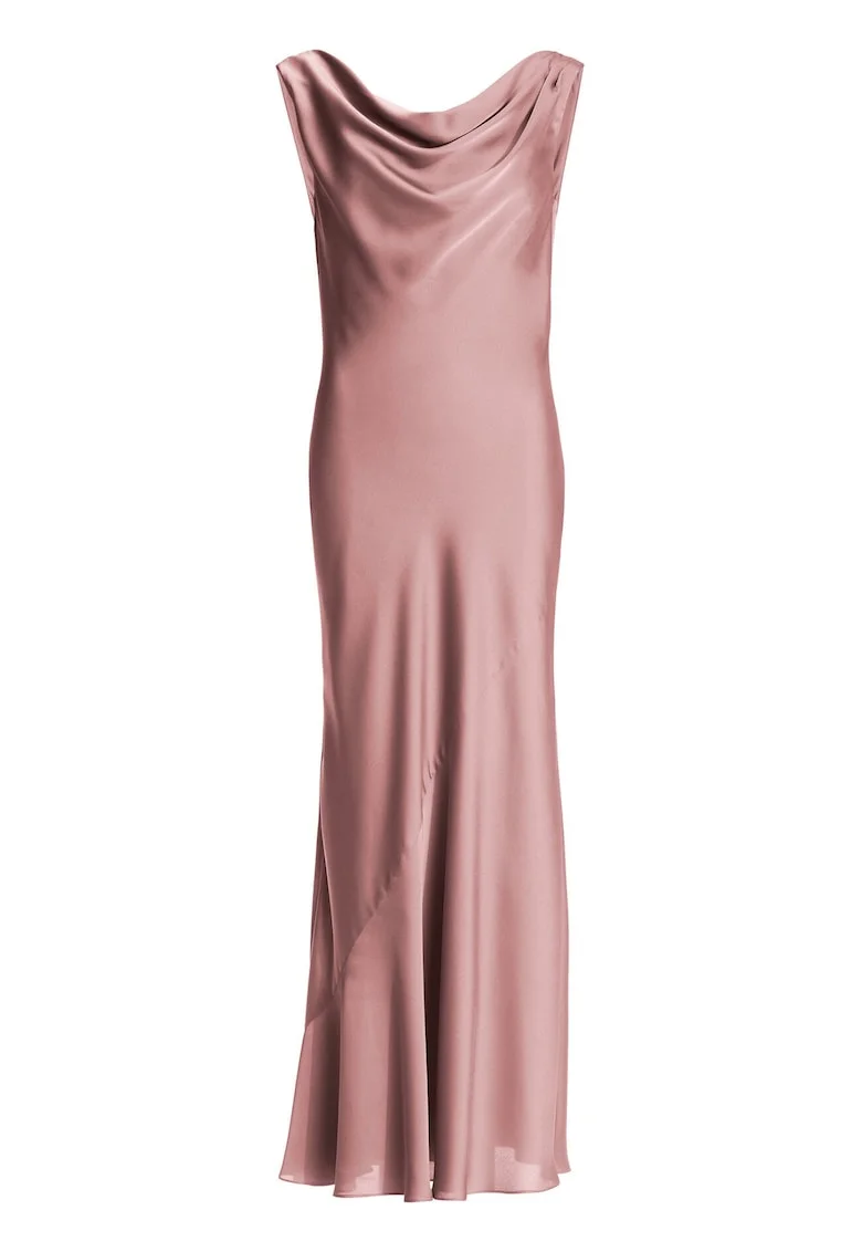 Rochie de seara dama,  fermoar, roz, Roz