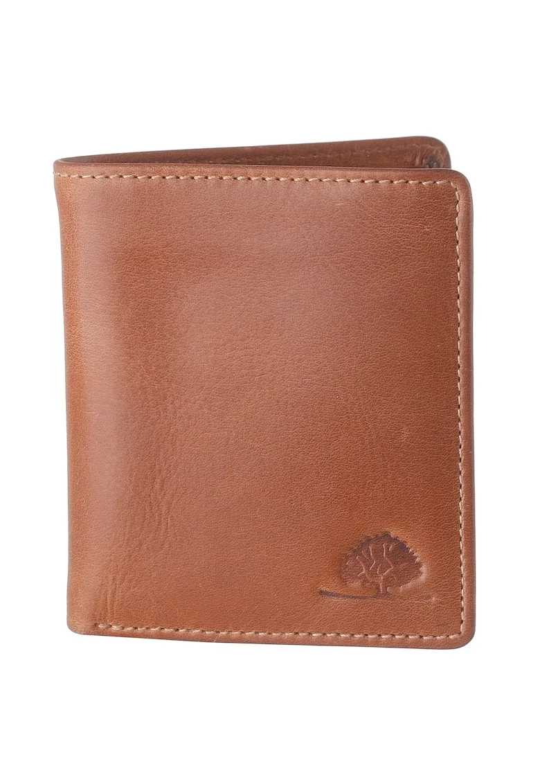 Portofel barbati piele naturala coniac 9.5 x 10.5 x 3.0 cm, TORNADO,  Coniac