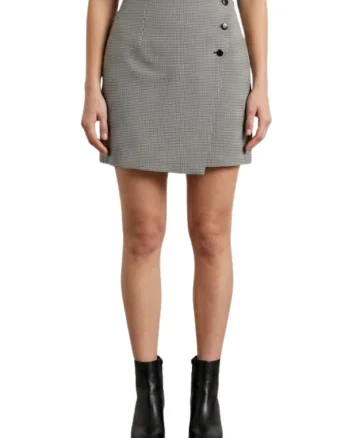Fusta cu model houndstooth micro Brice,