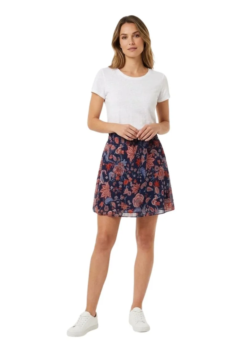 Fusta cu model floral,