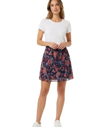 Fusta cu model floral,