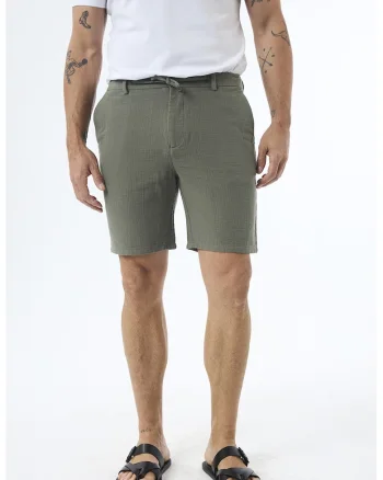 Pantaloni scurti chino din bumbac, Kaki