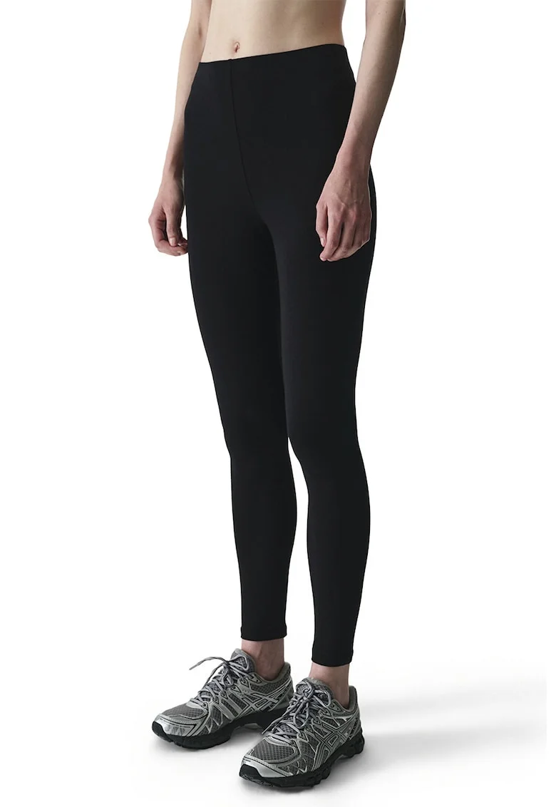 Colanti uni cu talie inalta, Negru,