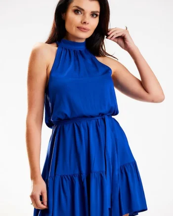 Rochie de zi cu zi,  casual, confortabil, albastru, material usor