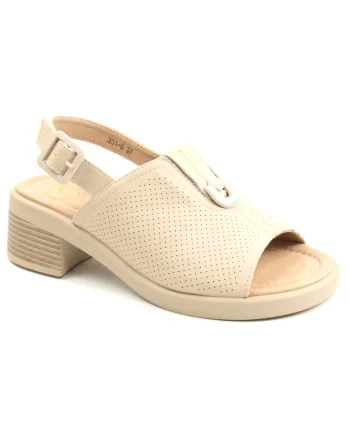 Sandale dama piele naturala 351 8, Bej