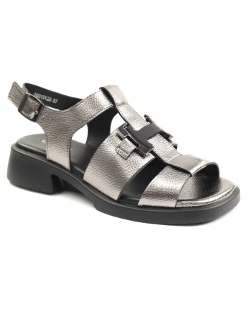 Sandale dama piele naturala H176017K2B 18 N, Argintiu