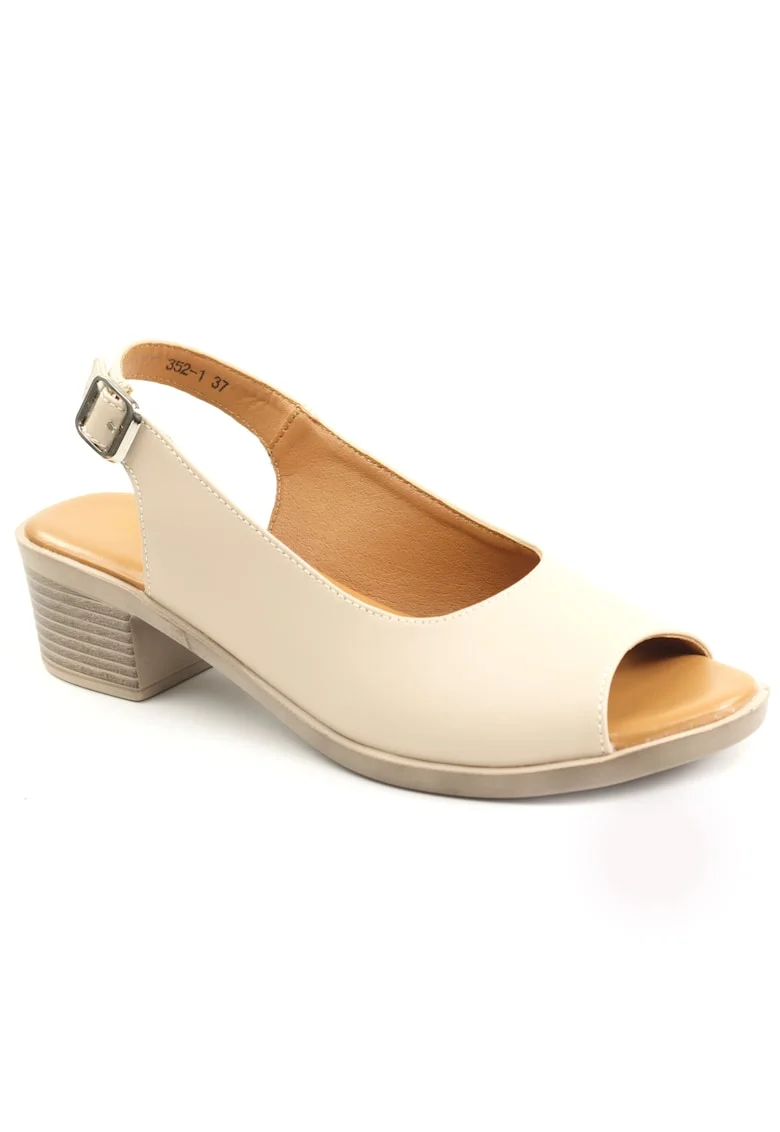 Sandale dama piele naturala 352 1, Bej