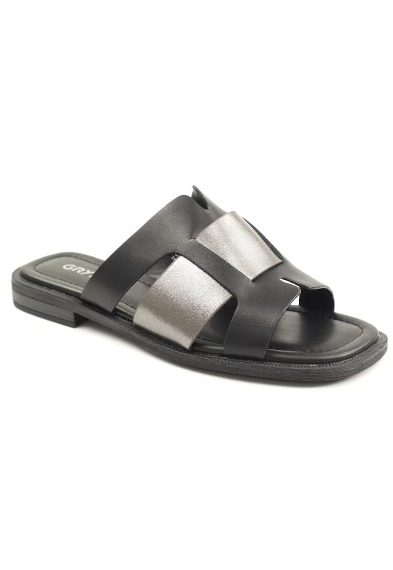 Papuci dama piele naturala W1V1352 G17 6B 01 N, Negru