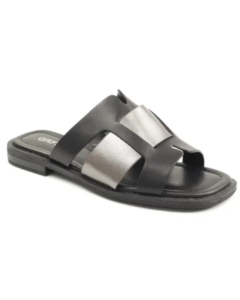 Papuci dama piele naturala W1V1352 G17 6B 01 N, Negru