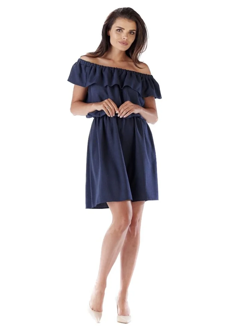Rochie mini dama Laugyr A185 albastru inchis, Albastru inchis