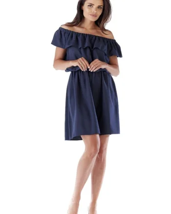 Rochie mini dama Laugyr A185 albastru inchis, Albastru inchis