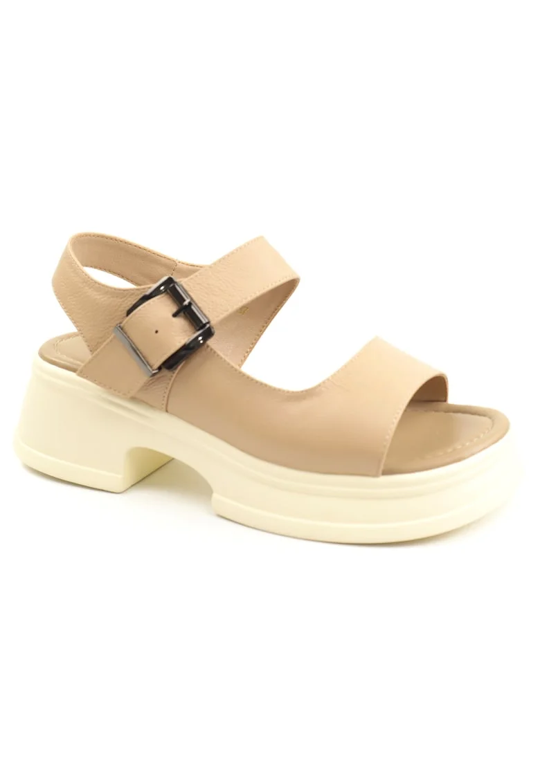 Sandale dama piele naturala 2566, Bej