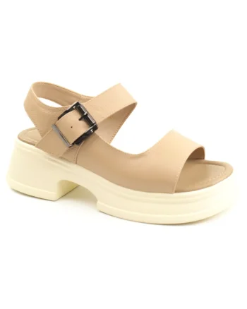 Sandale dama piele naturala 2566, Bej