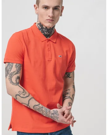 Tricou polo slim fit, Portocaliu