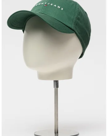Sapca de bumbac cu logo, Verde inchis