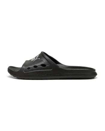 Papuci cu imprimeu logo Divecat Dry, Alb/Negru