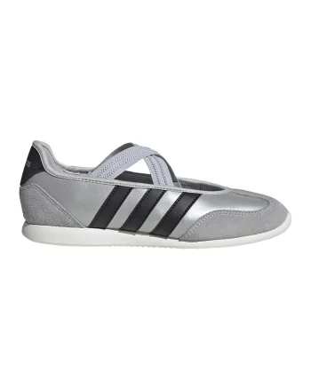 Pantofi sport Barreda Mary Jane de piele, Negru stins/Alb optic