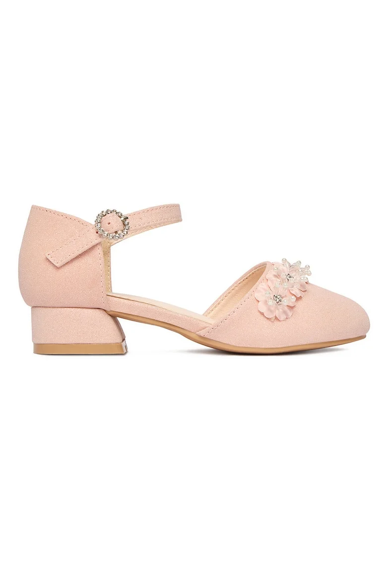 Pantofi copii,  roz, material textil, Roz