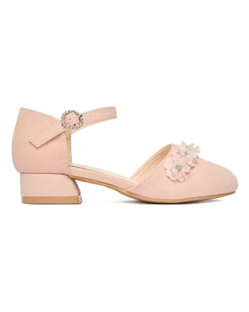Pantofi copii,  roz, material textil, Roz