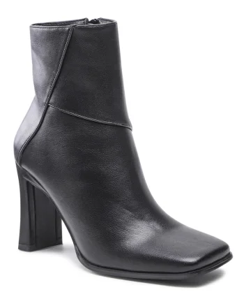 Botine dama  piele ecologica, Negru