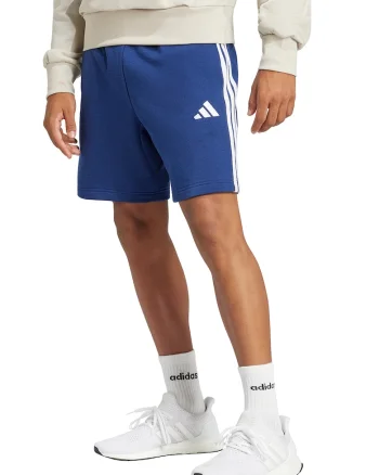 Bermude Essentials 3-Stripes, Alb/Albastru inchis