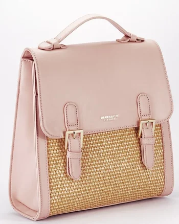 Rucsac roz deschis cu model impletit DHJ727-3 18