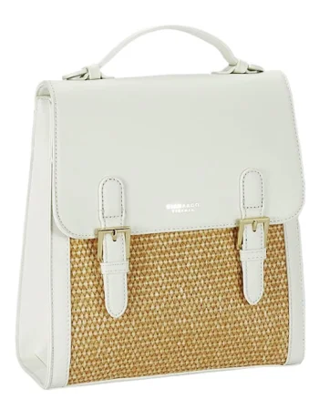 Rucsac alb cu model impletit DHJ727-3 18