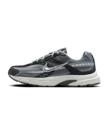 Pantofi sport cu garnituri din piele si plasa, Gri carbune, Gri carbune