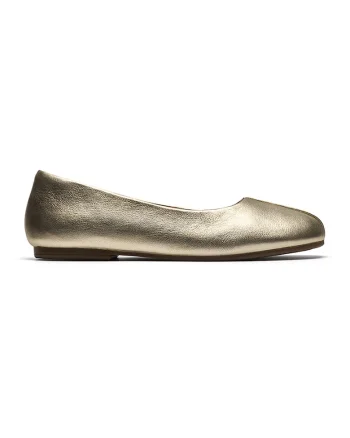 Balerini de piele Livia Lily, Auriu