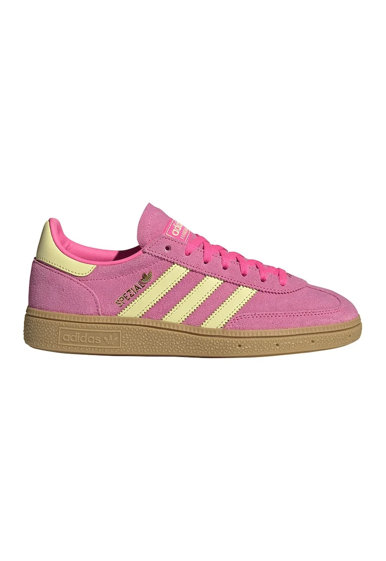 Pantofi sport low-cut din piele intoarsa Spezial, Galben/Roz pastel