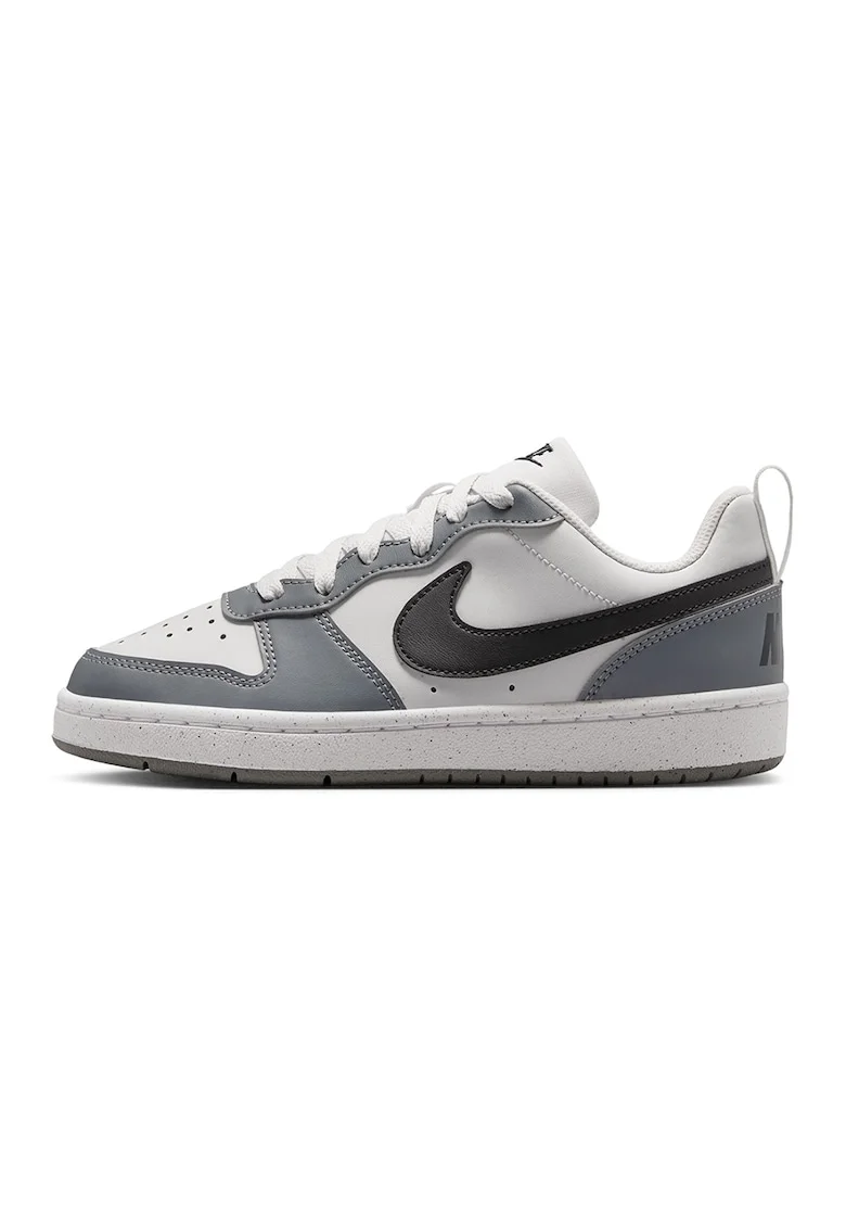 Pantofi sport Court Borough din piele ecologica, Alb/Negru/Gri