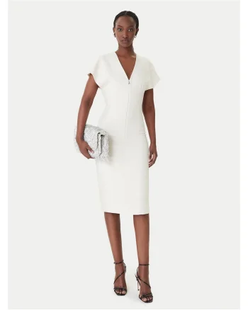 Rochie cocktail  ecru, Ecru
