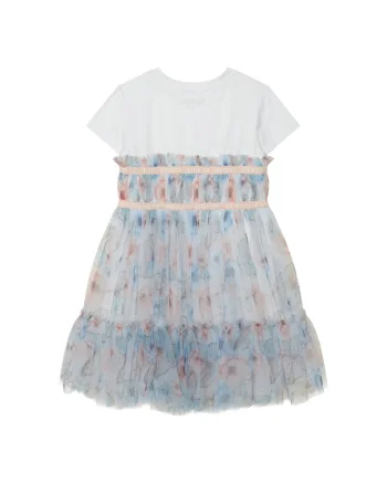 Rochie fete,  din bumbac, Multicolor