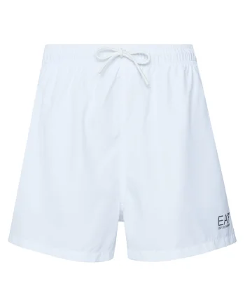 Costum de baie barbati,  alb, poliester, 100% poliester, Alb