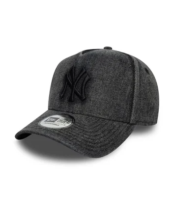 Sapca din denim cu capsa pe partea din spate 9Forty NY Yankees, Negru stins