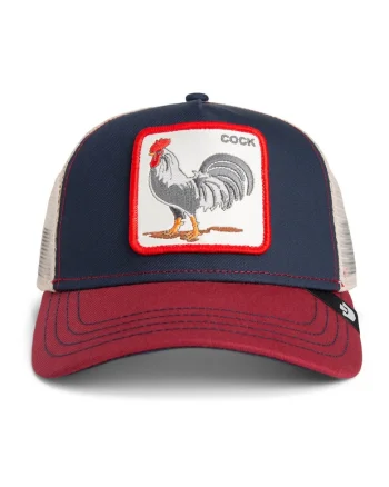 Sapca unisex cu broderie, Rosu/Bleumarin