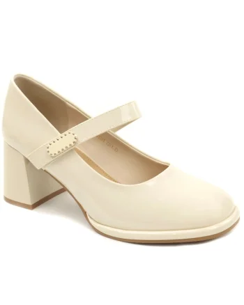 Pantofi dama piele naturala 91295, Alb