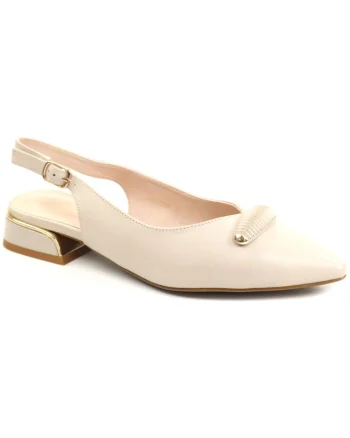 Pantofi dama decupati piele naturala JIJI80032B 52 N, Bej