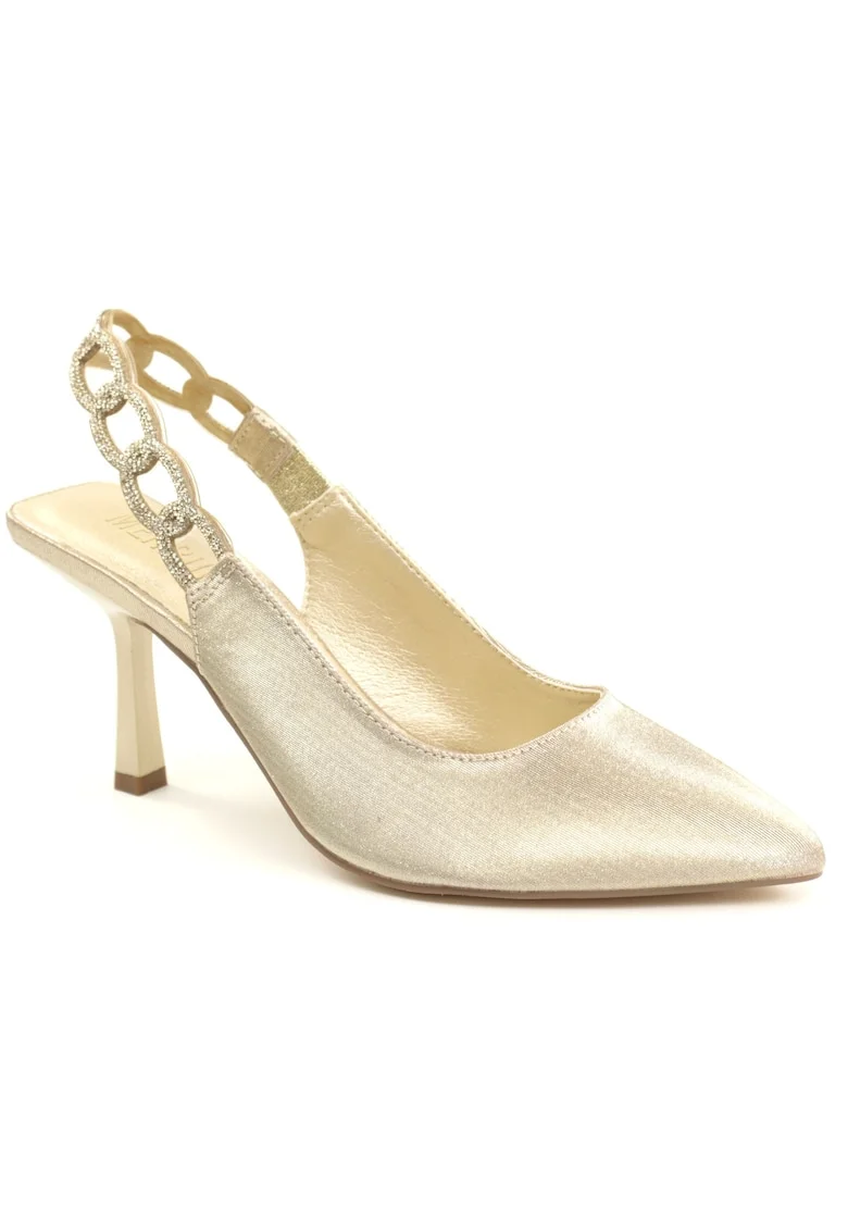 Pantofi dama decupati AM724, Auriu