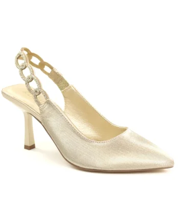 Pantofi dama decupati AM724, Auriu