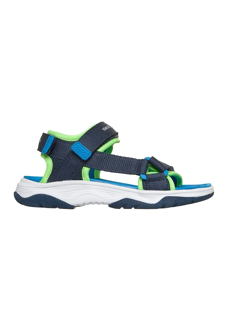 Sandale Tread Seeker wedge cu velcro, Albastru ultramarin/Verde lime